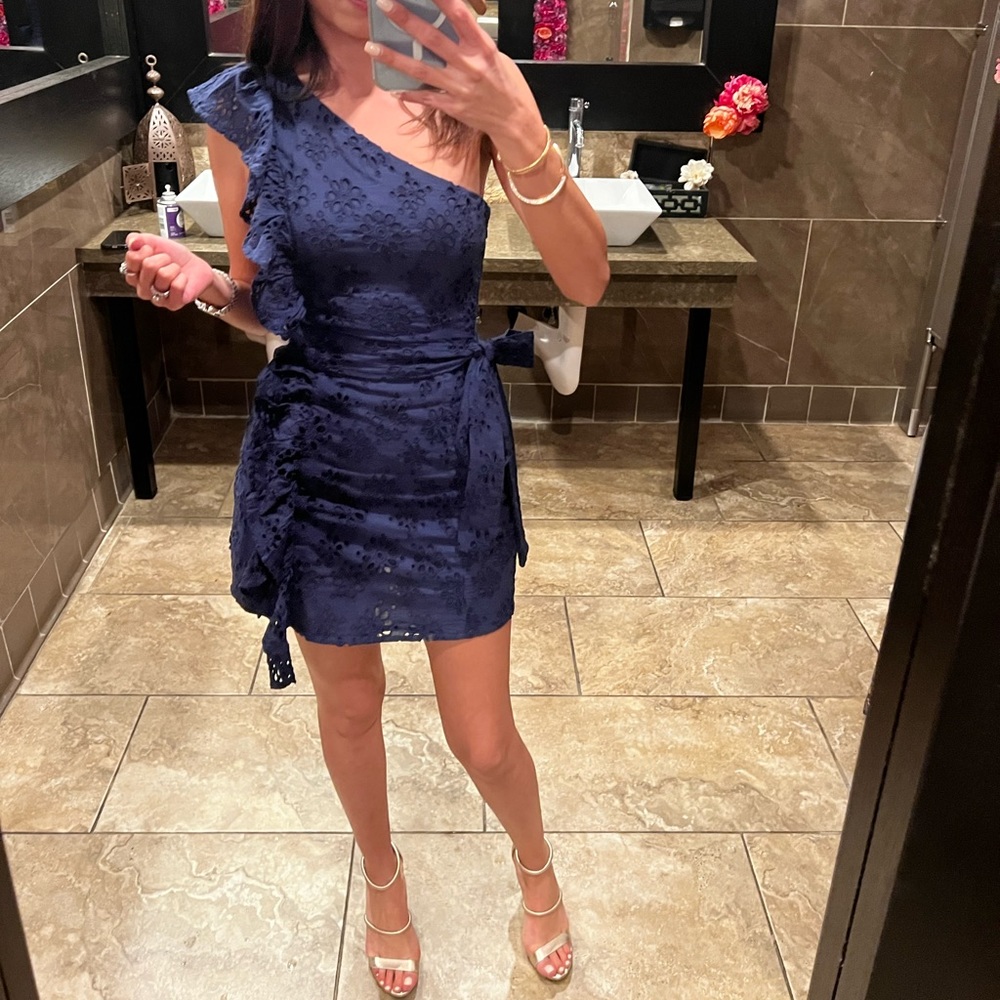 Navy blue short dress